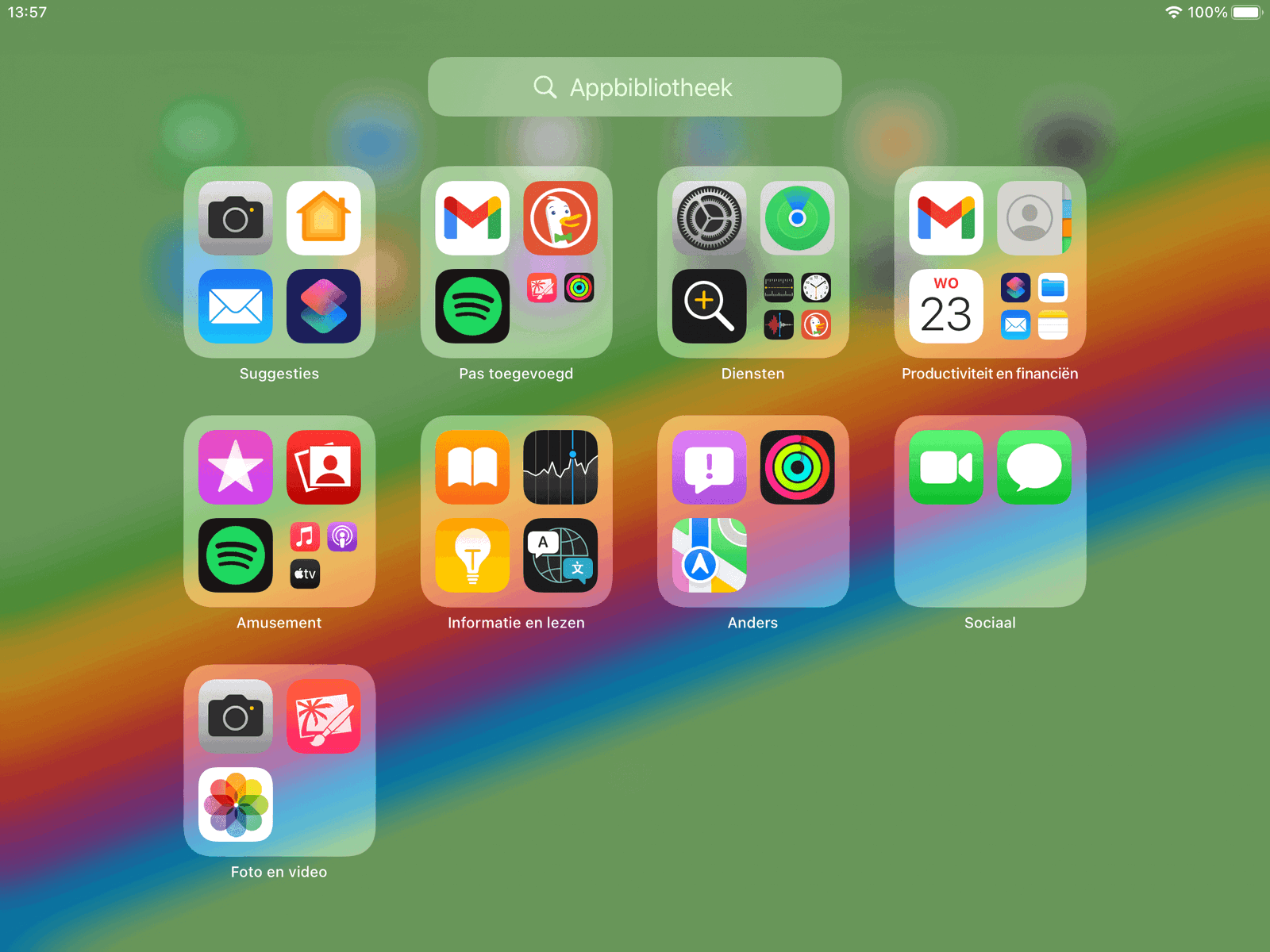 Appbibliotheek op de iPad