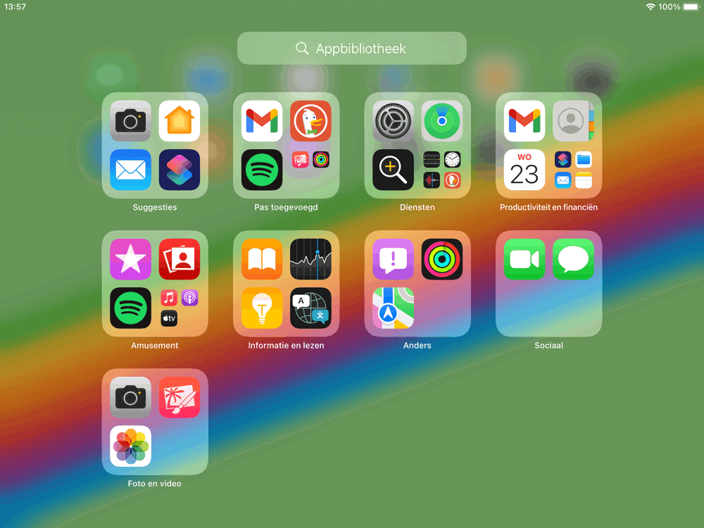 Appbibliotheek op de iPad