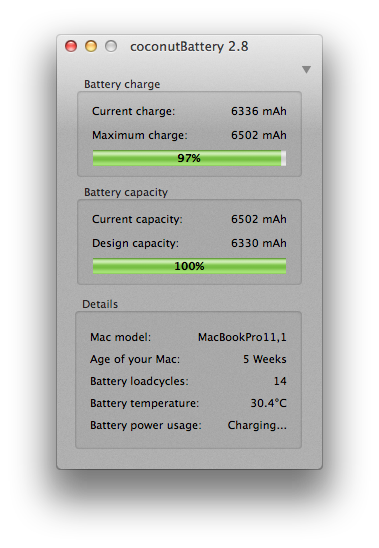 De accu van een Mac gaat vaak als eerste kapot: controleer deze met de ingebouwde software of een programma als Coconut Battery