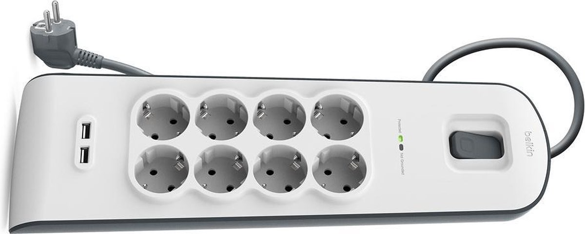 Deze contactdoos heeft de USB-poorten simpelweg direct ingebouwd
