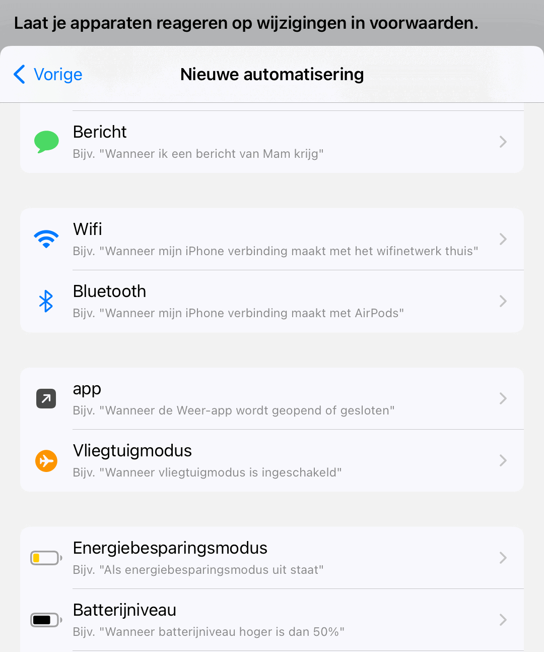 Kies zelf wanneer je Opdracht uitgevoerd wordt: start je het handmatig, of is er een automatisch moment?