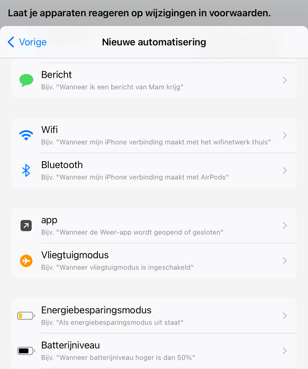 Kies zelf wanneer je Opdracht uitgevoerd wordt: start je het handmatig, of is er een automatisch moment?
