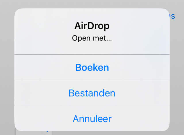 Voor sommige bestanden kies je met welke app je het wilt openen