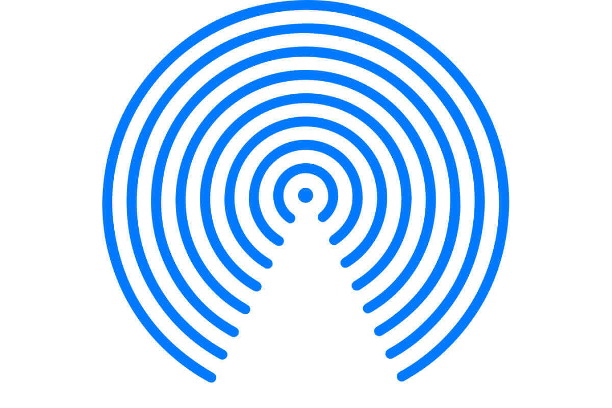 Dit is het icoon van AirDrop