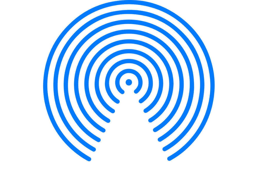 Dit is het icoon van AirDrop