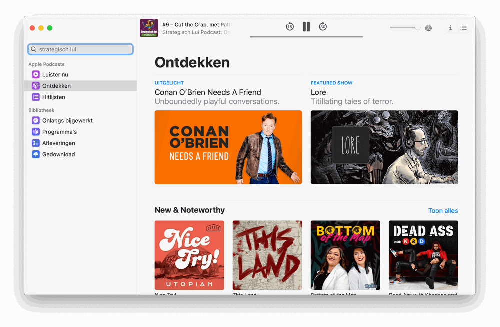 De Mac heeft nu bijvoorbeeld een eigen Podcasts app