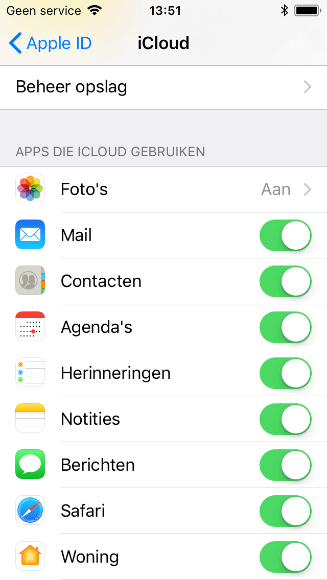 Berichten in iCloud met de iPhone