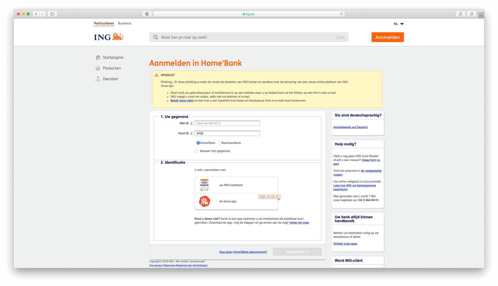 Betaal via ING Home’Pay