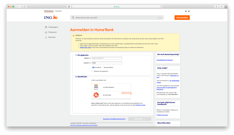 Betaal via ING Home’Pay