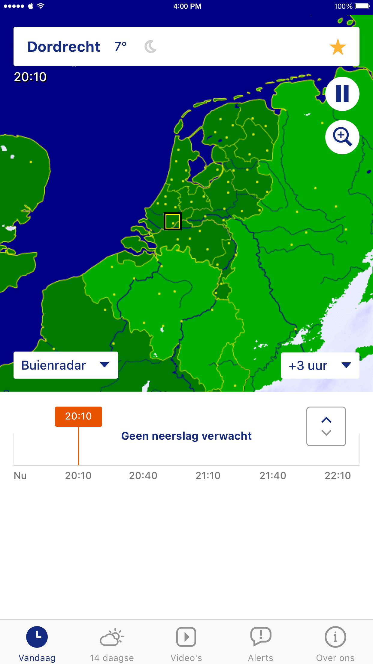 Gaat het regenen? Je ziet het zo!