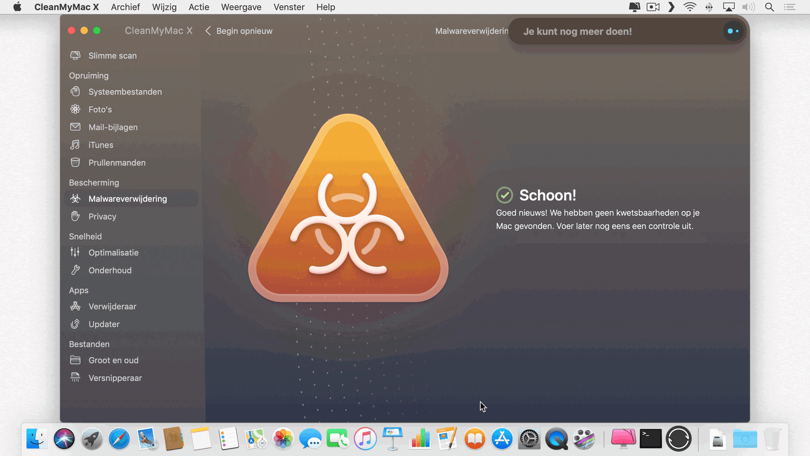 CleanMyMac X kon (gelukkig) geen malware vinden op mijn Macs