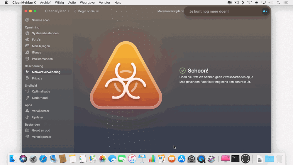 CleanMyMac X kon (gelukkig) geen malware vinden op mijn Macs