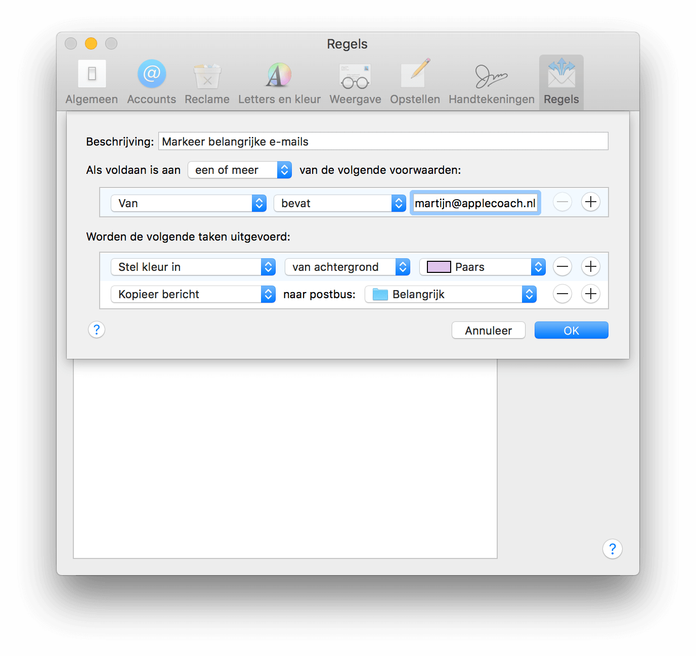 Met IMAP en e-mail filters komen je berichten automatisch op de juiste plek