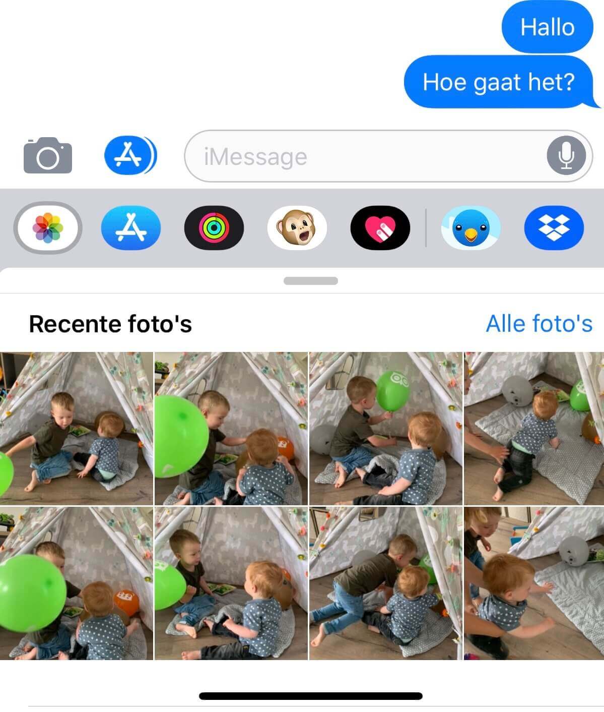 Stuur eenvoudig foto\'s via iMessage
