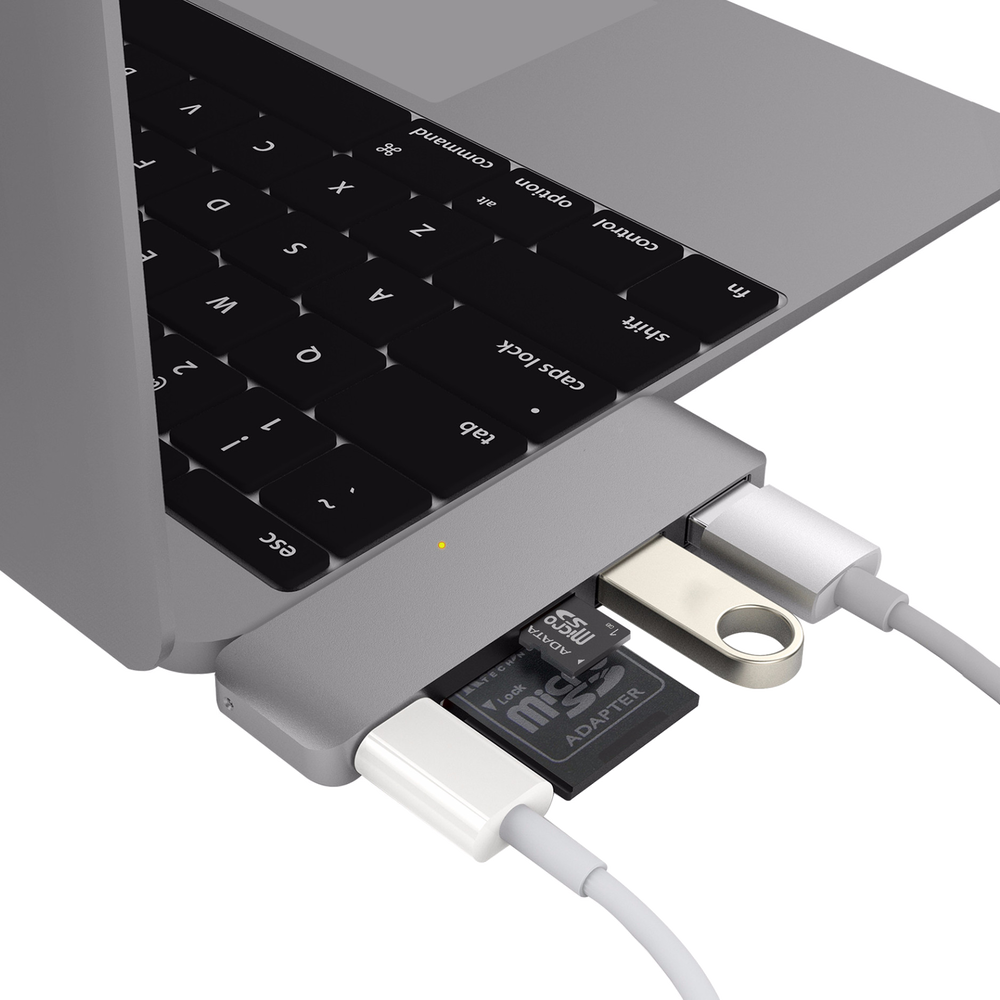 Gebruik de HyperDrive om gelijk verschillende aansluitingen beschikbaar te krijgen via 1 USB-C Poort