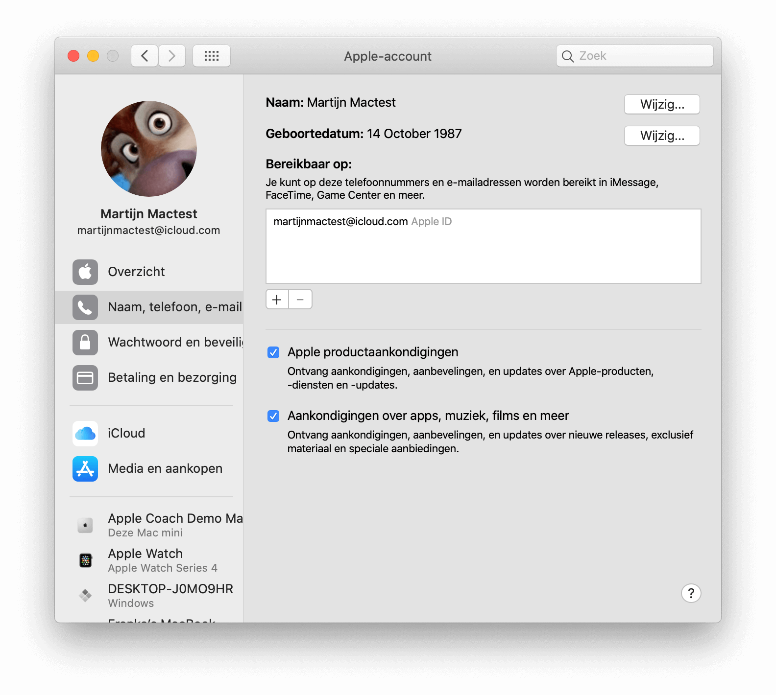Al je iCloud gegevens zijn op één plek, maar anders ingedeeld