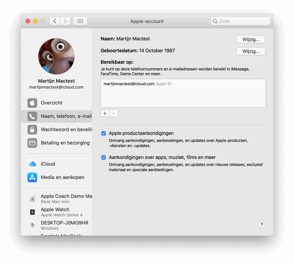 Al je iCloud gegevens zijn op één plek, maar anders ingedeeld