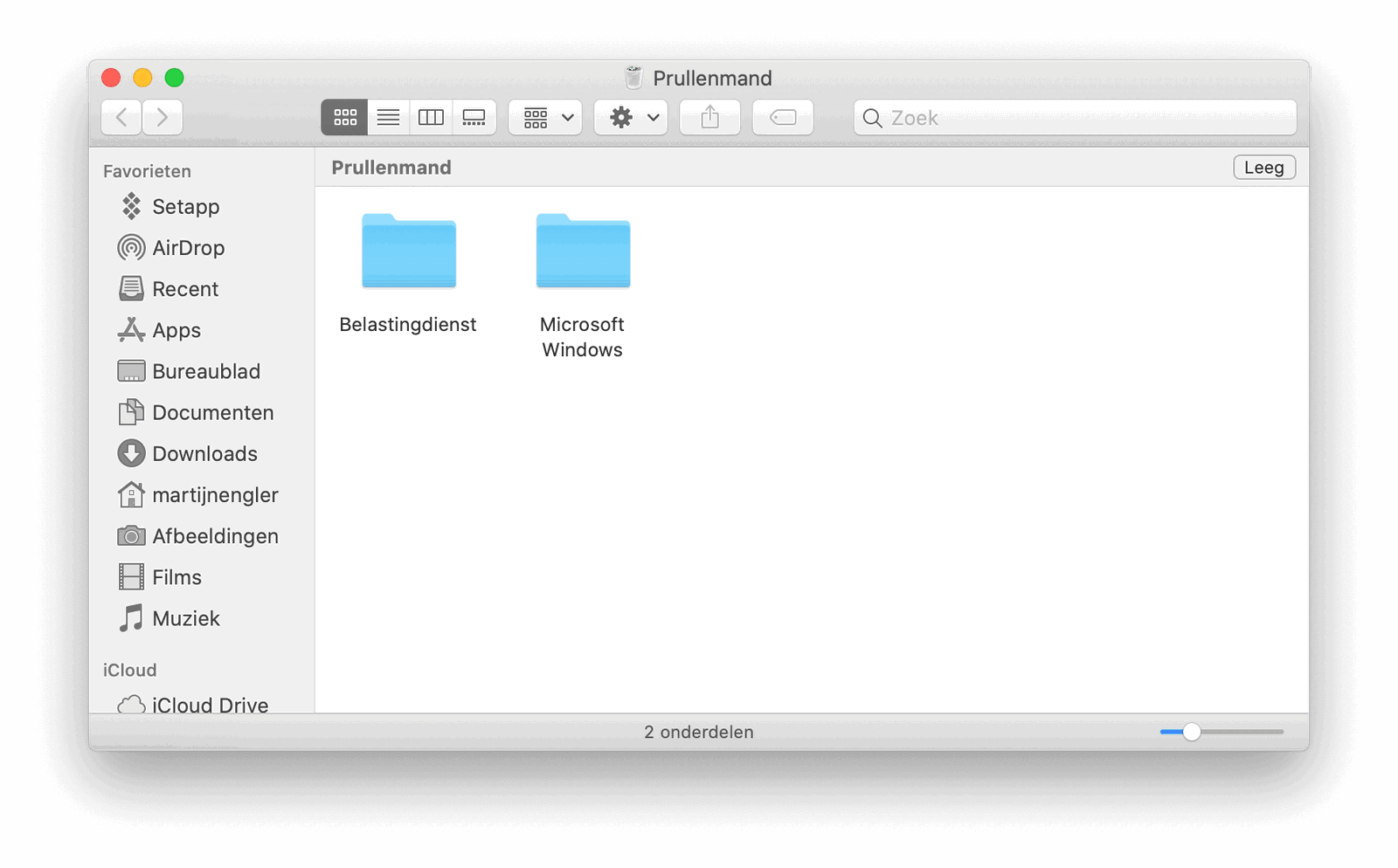 De Prullenmand in macOS