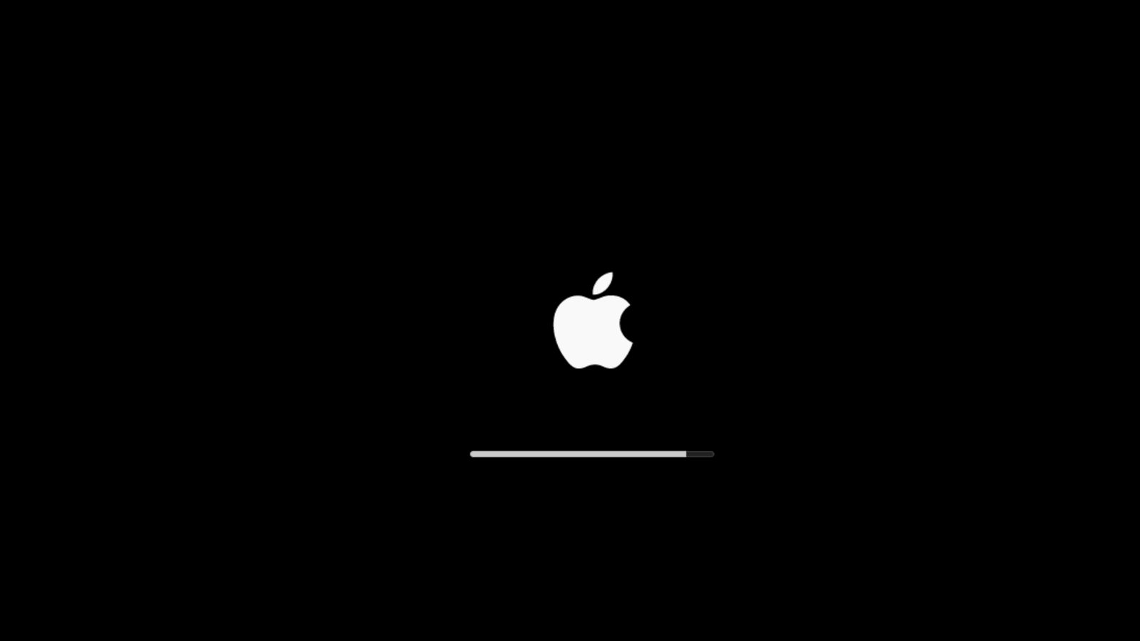 Wanneer je macOS Catalina gaat "downgraden" zul je deze voortgangsbalk ook een tijdje zien