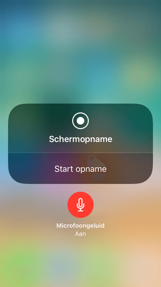 Je kunt tijdens de schermopname ook de microfoon opnemen