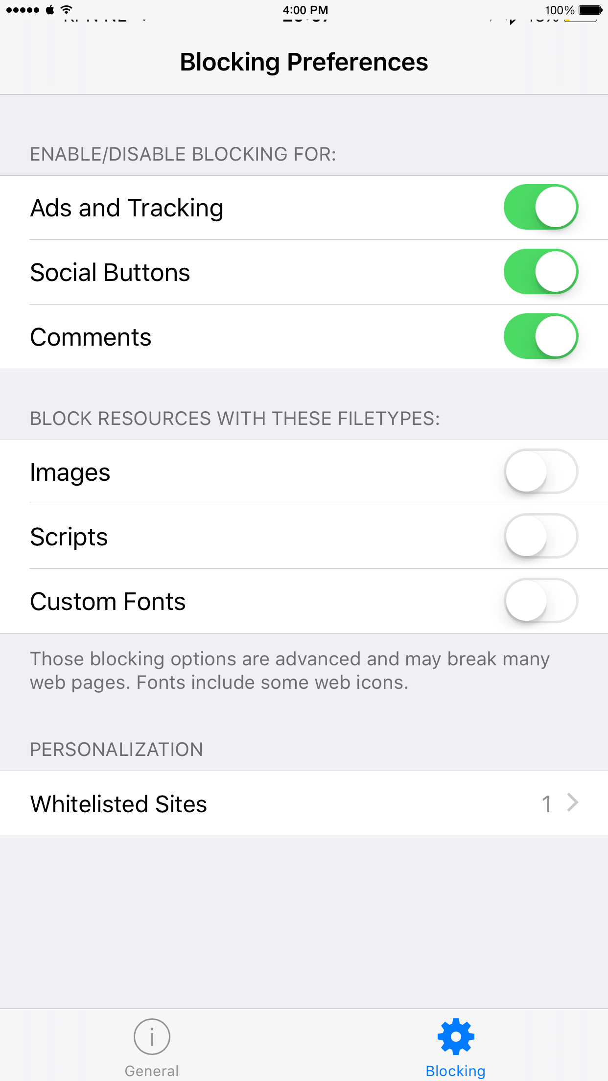 Bepaal zelf de filters in Purify