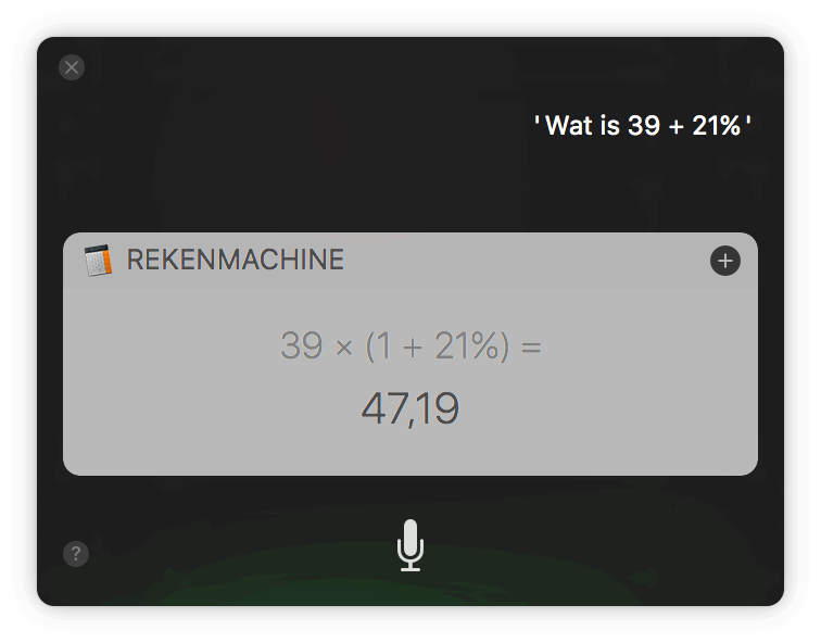 Siri kan dingen voor je uitrekenen