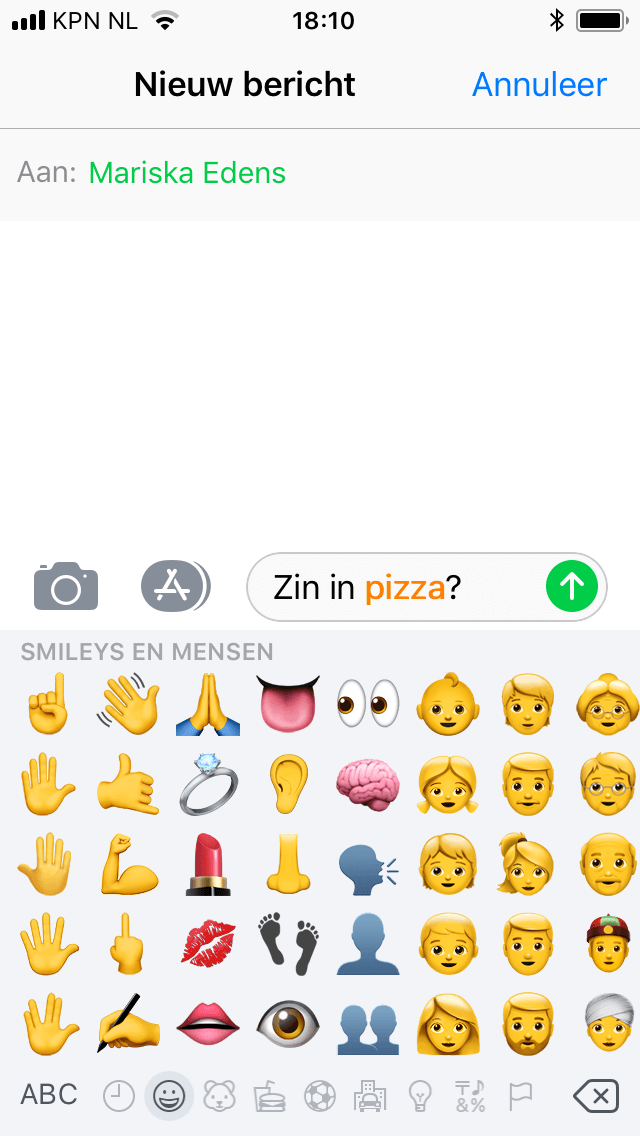 Waarom zou je "pizza" zeggen als je ook "🍕" kunt zeggen? 😉