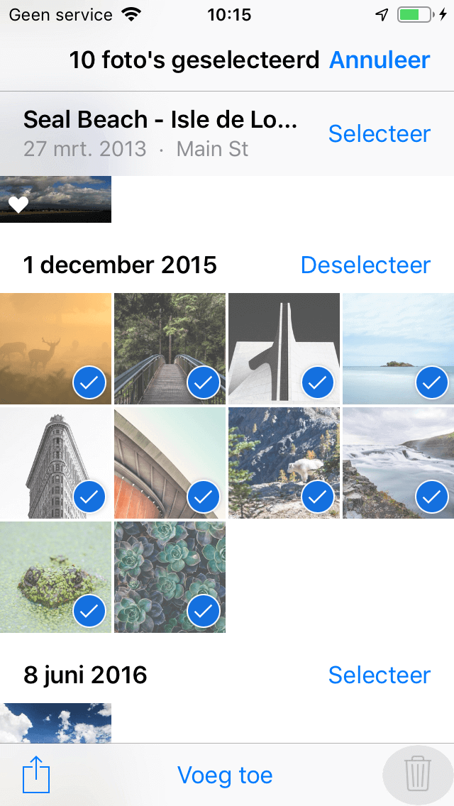 Wanneer een foto op je iPhone staat via de Finder of iTunes kun je ze niet direct verwijderen via de iPhone zelf