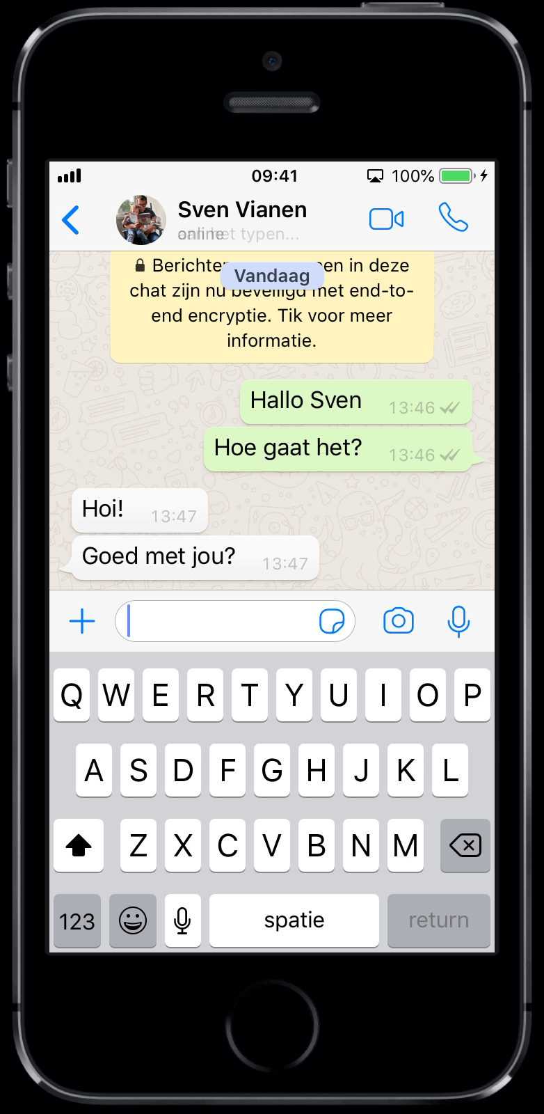 Klets gezellig met iemand anders via WhatsApp, het kost je waarschijnlijk niets