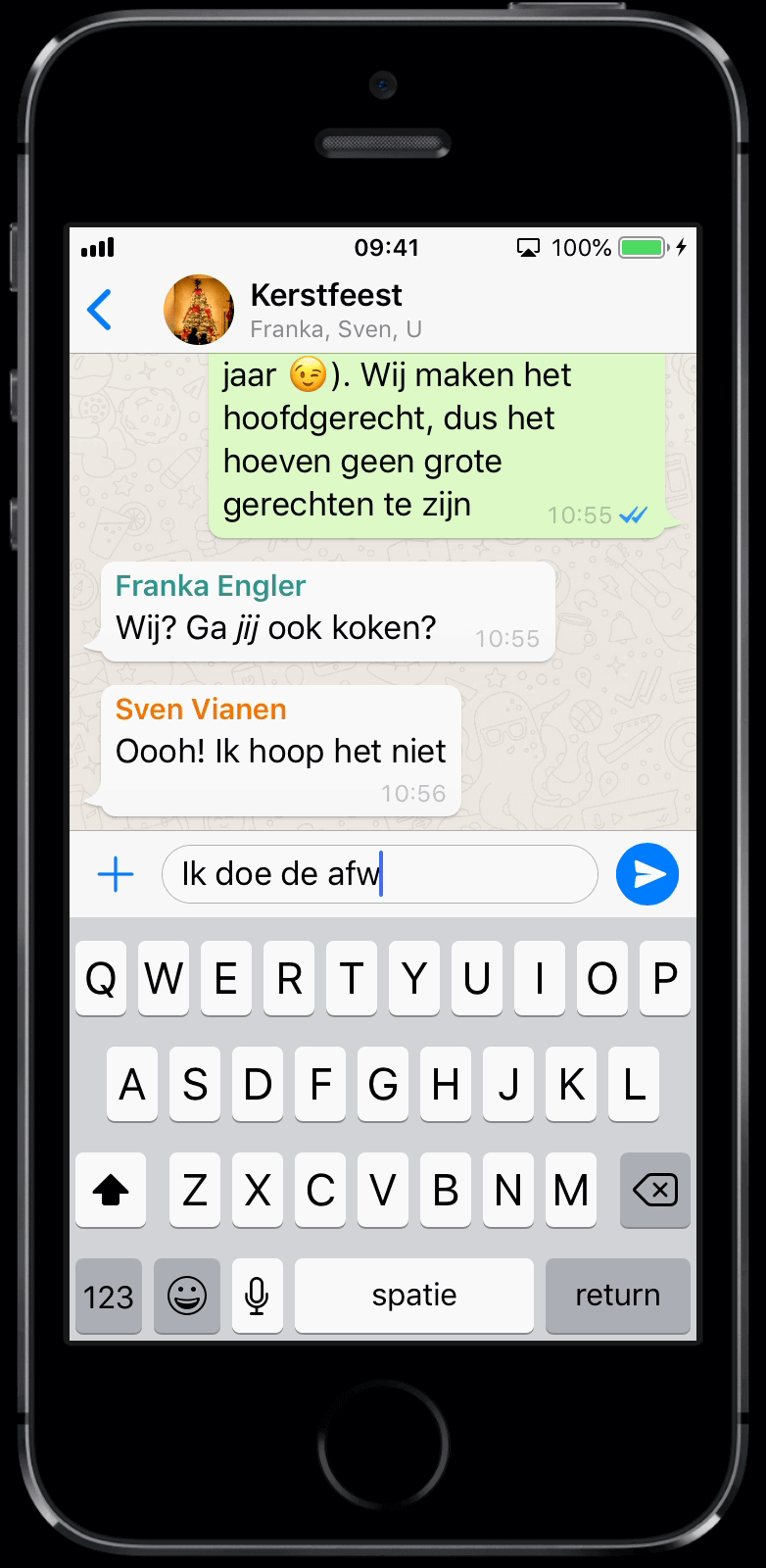 Plan een gezellig kerstdiner via WhatsApp